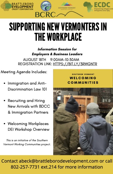New Vermonters In The Workplace Webinar For Employers (II)