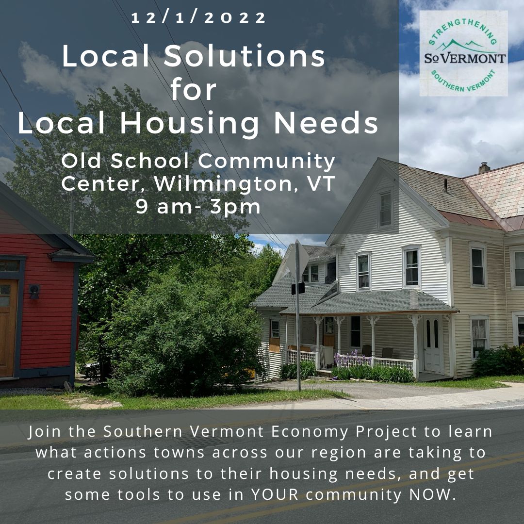 Save The Date: Local Solutions For Local Housing Needs Workshop December 1