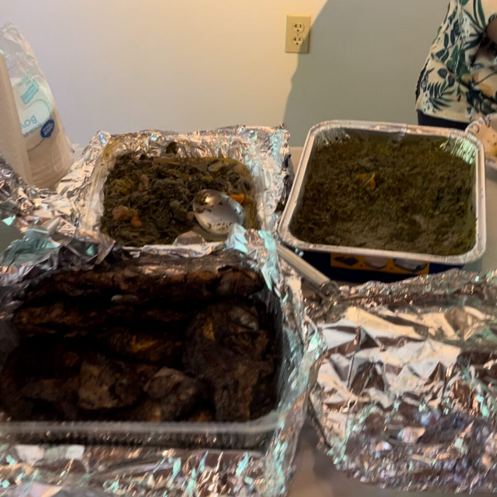 Stewed Cassava And Spinach Leaves