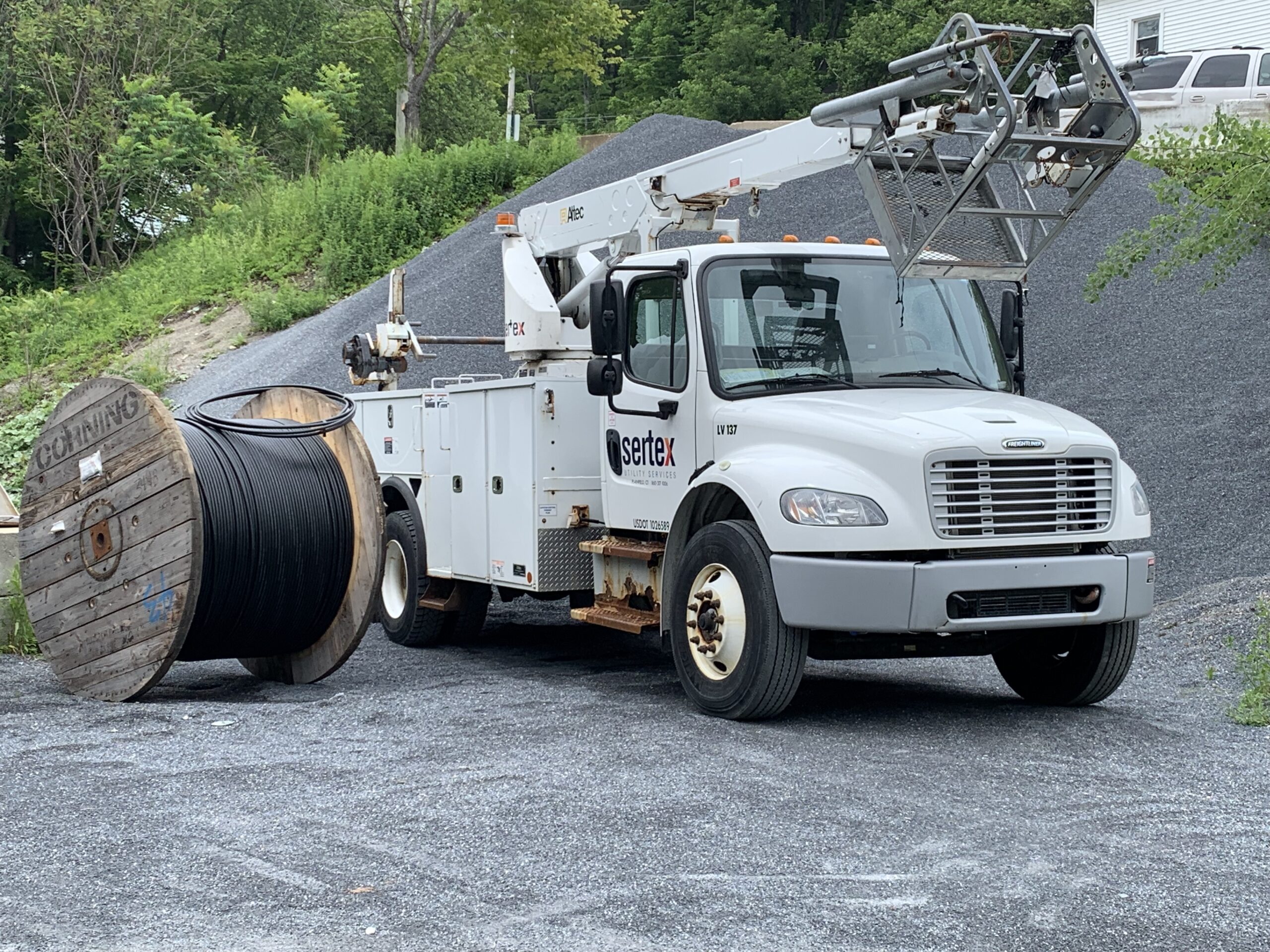 A Truck Installing Fiber For DVFiber (a Past CEDS Vital Project)  In Readsboro, VT. Photo Courtesy Of DVFiber