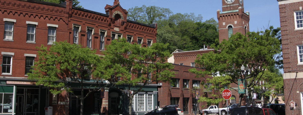 streetview of bellows falls, vt