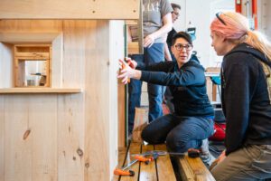 People working with wood