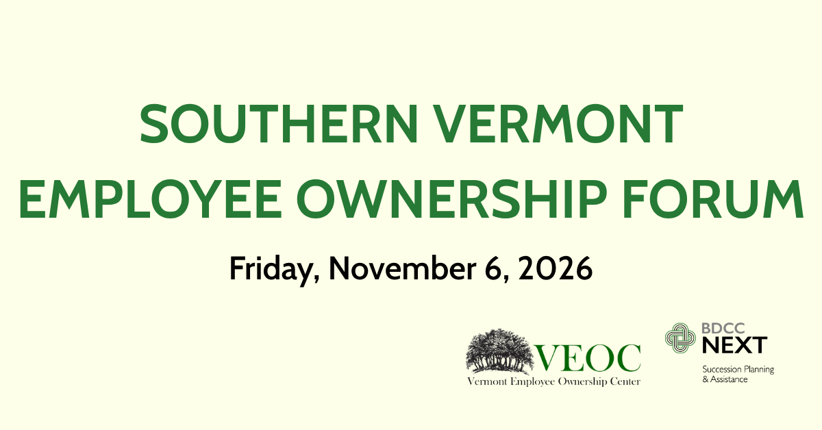 Southern Vermont Employee Ownership Forum